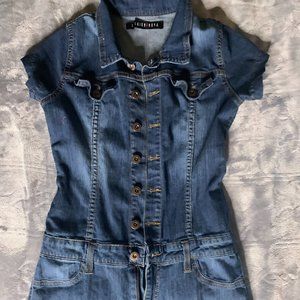 Denim Cute Jumpsuit- Dark wash